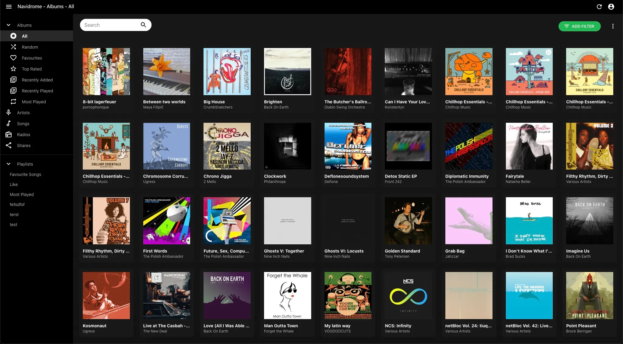 Spotify-inspired theme view